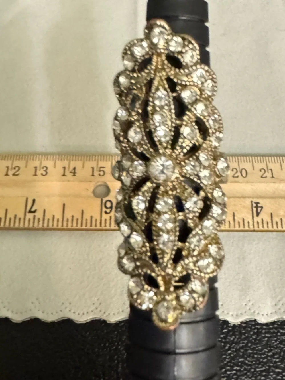 Crystal Filigree Statement Ring - Silver Crystal